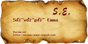 Sóvágó Emma névjegykártya