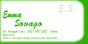 emma sovago business card